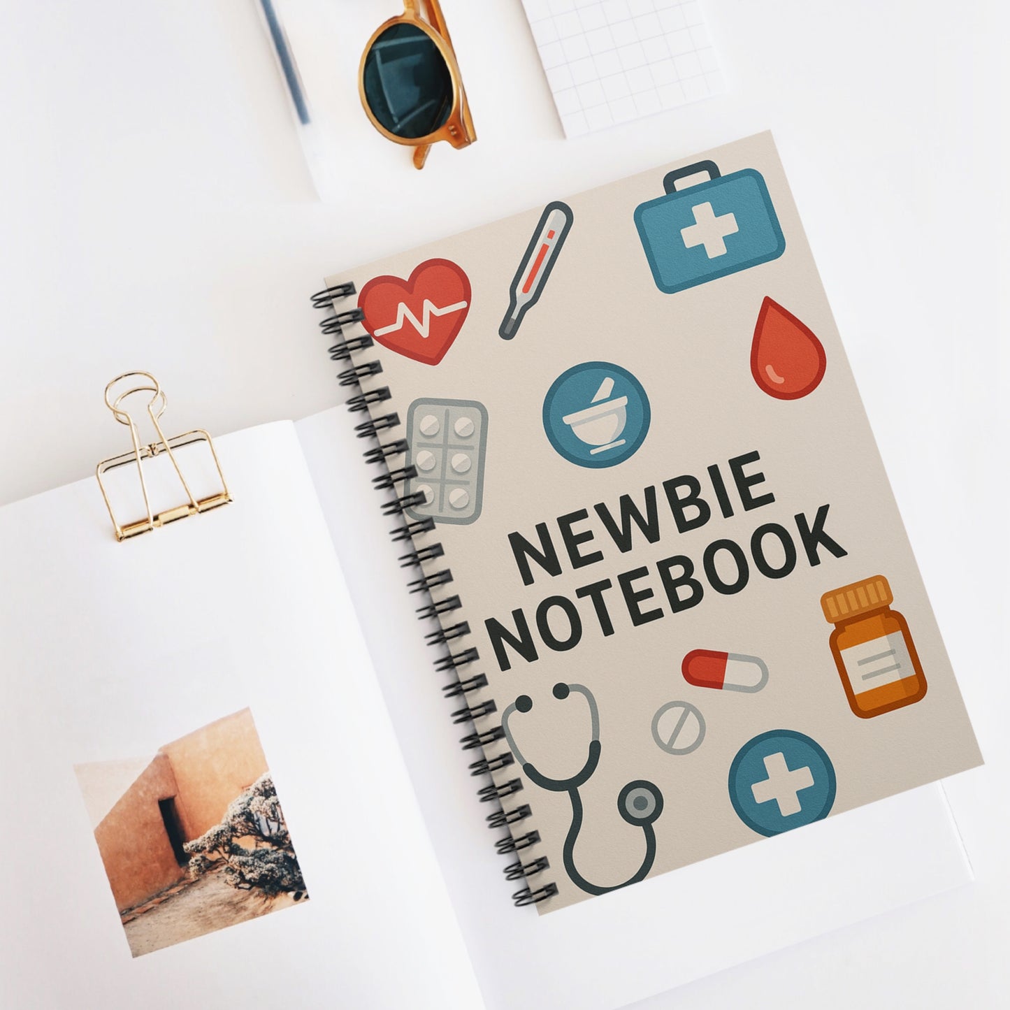 Newbie Notebook — Medical Student Spiral Notebook (Ruled)