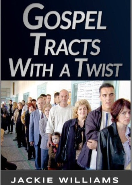 A Christian fiction book cover depicting a group of adults with grim looks on their faces, standing in line.