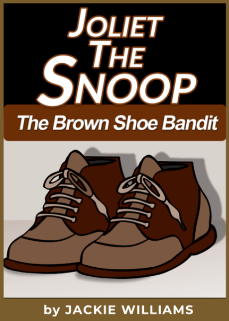 Young adult mystery book depicting a pair of brown shoes