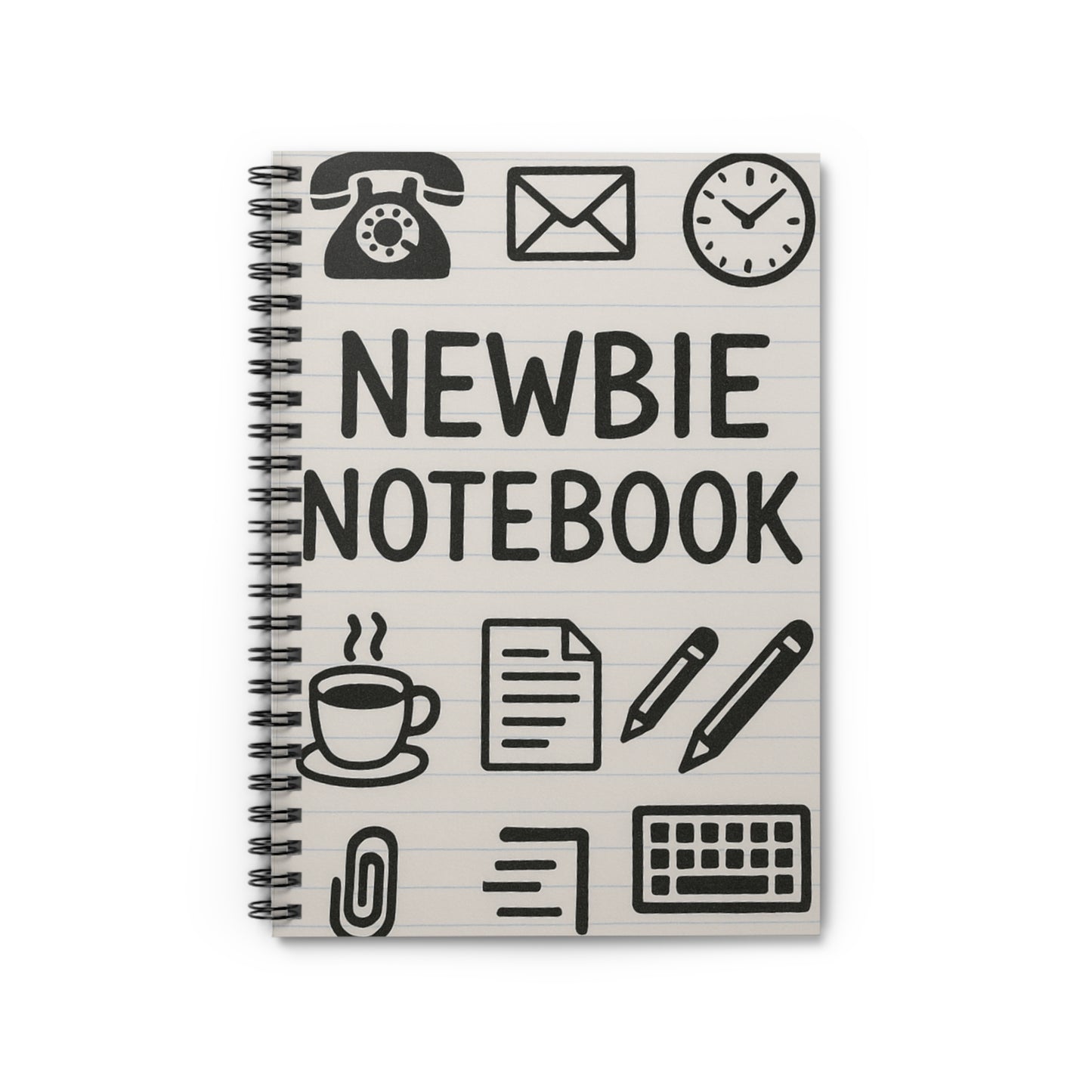 Newbie Notebook: Cute Ruled Journal for New Secretary
