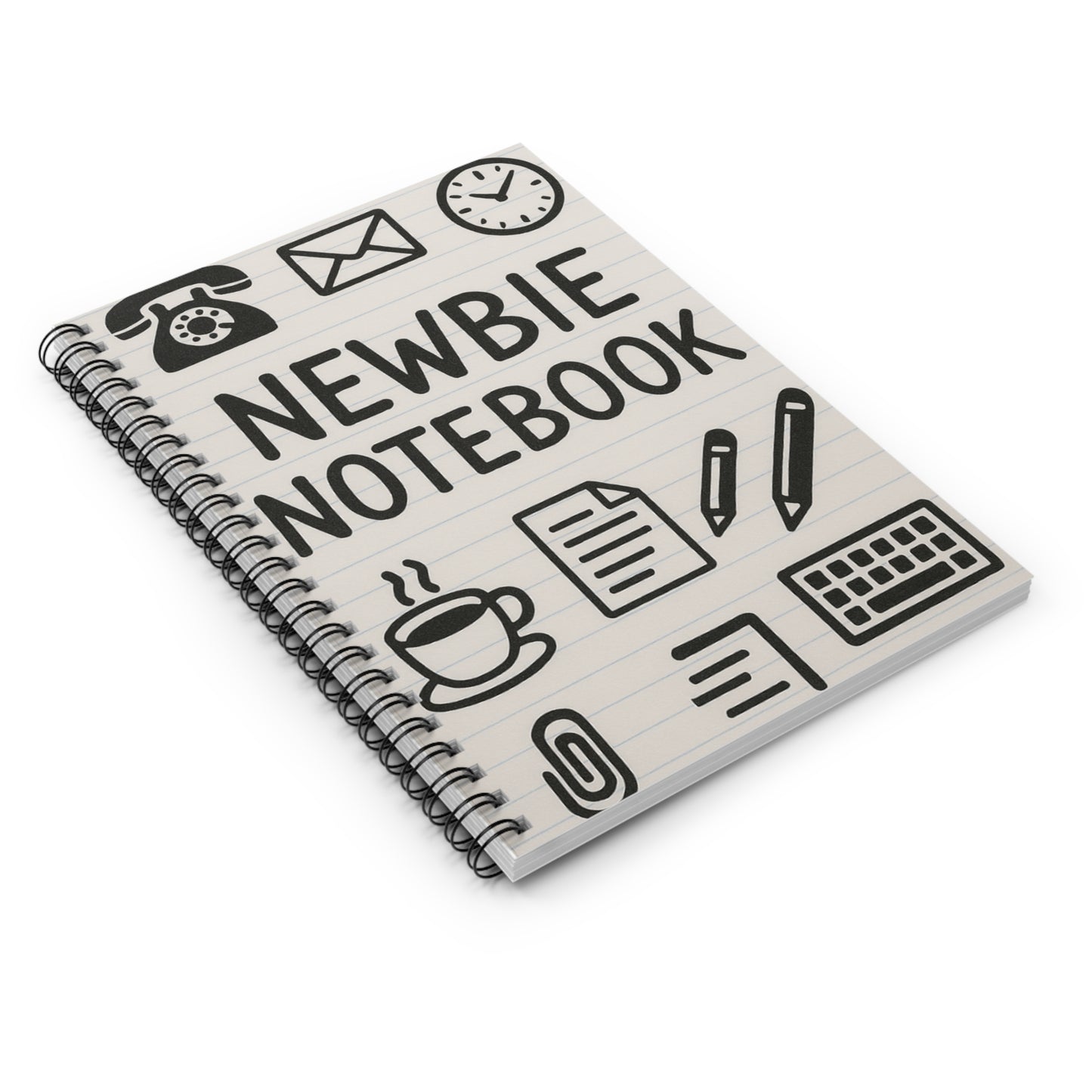 Newbie Notebook: Cute Ruled Journal for New Secretary