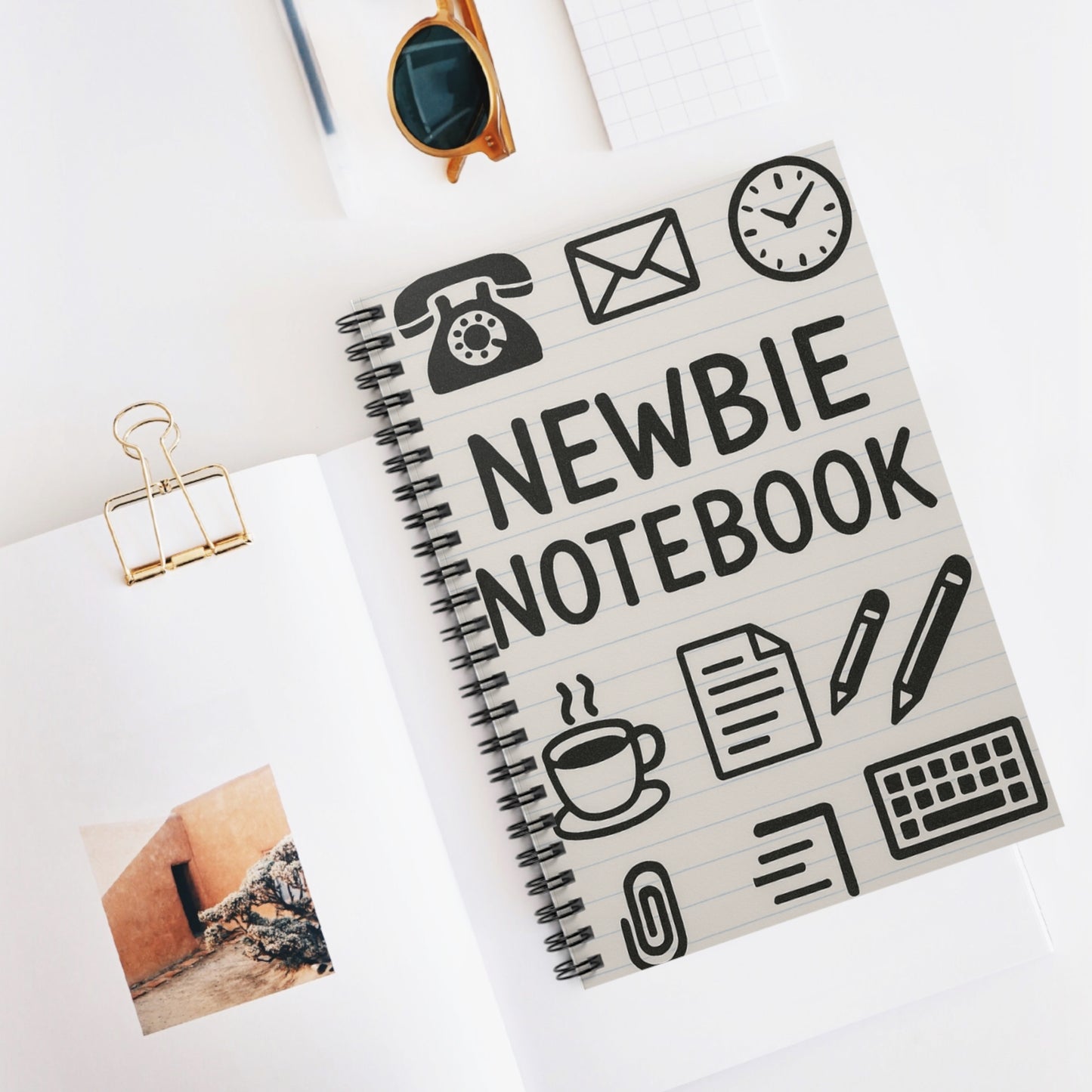 Newbie Notebook: Cute Ruled Journal for New Secretary