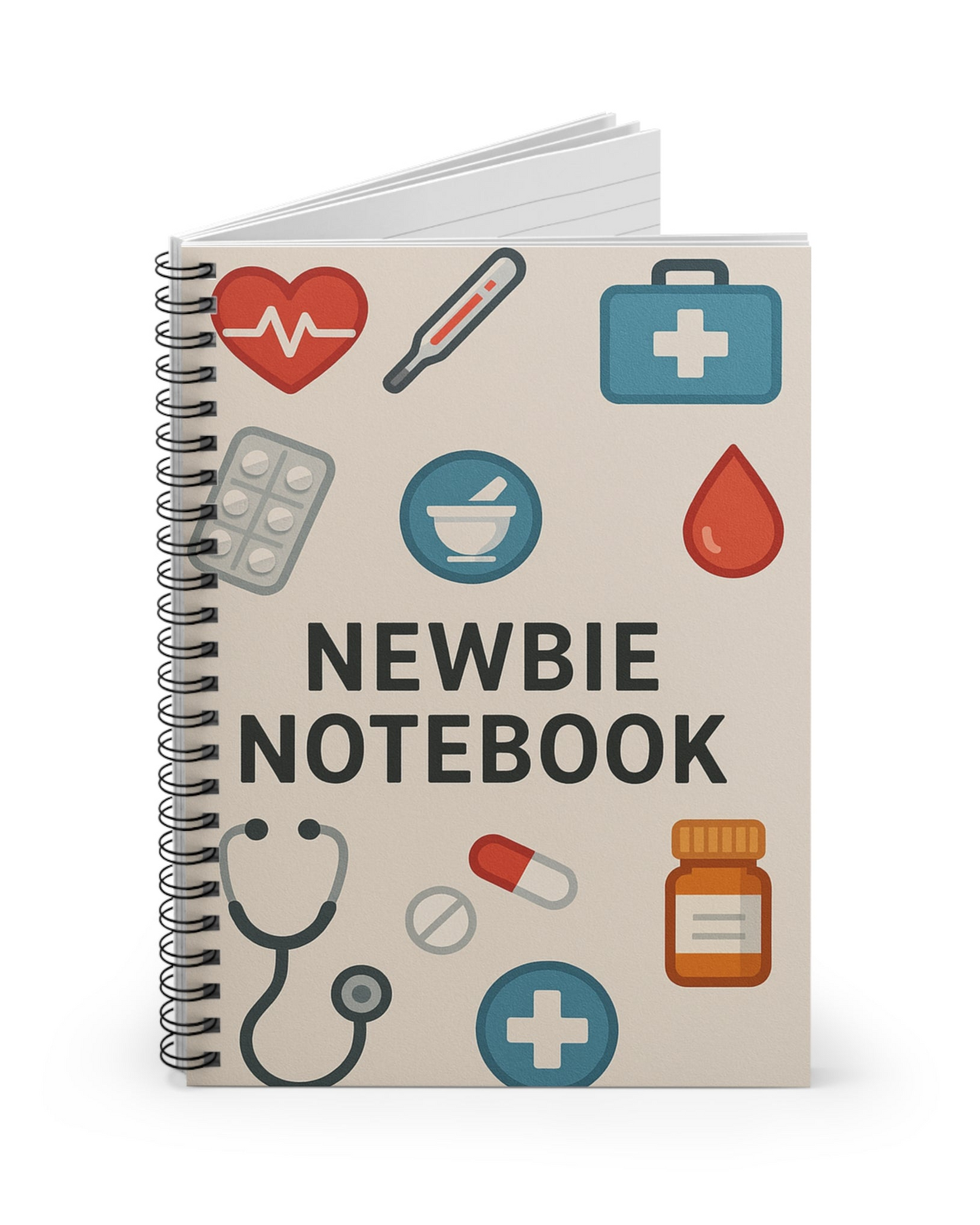 Newbie Notebook — Medical Student Spiral Notebook (Ruled)