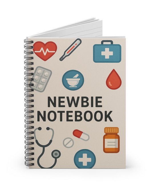 Newbie Notebook — Medical Student Spiral Notebook (Ruled)