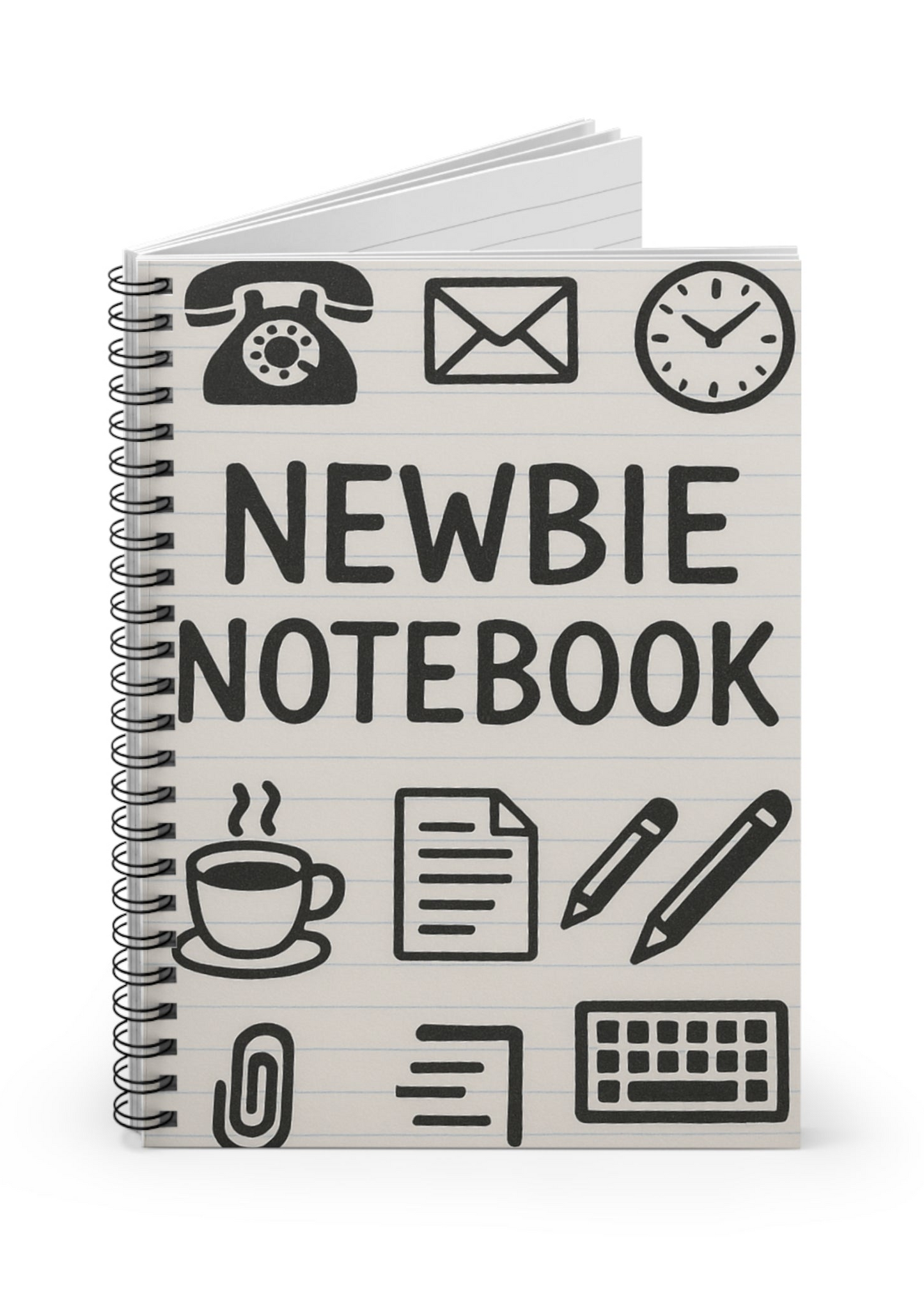 Newbie Notebook: Cute Ruled Journal for New Secretary