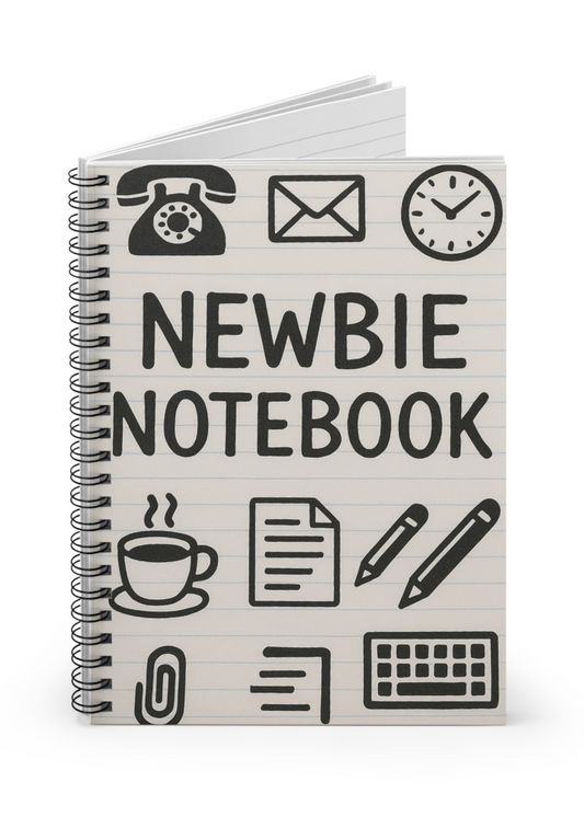 Newbie Notebook: Cute Ruled Journal for New Secretary